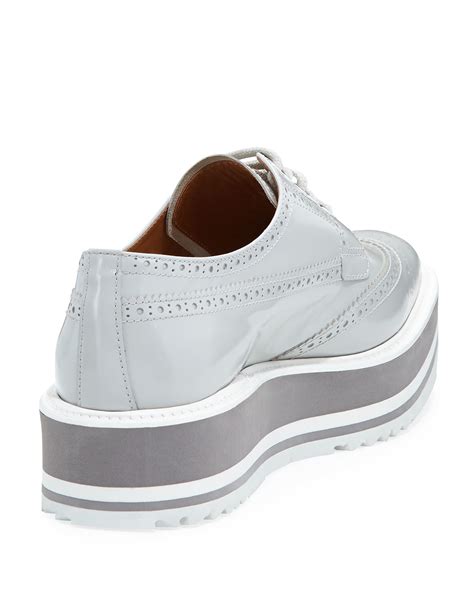 prada leather brogue platform oxfords|prada oxford lace up.